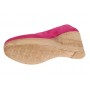 Pantofi dama roz din piele naturala intoarsa cu talpa tip pana de 7 cm P50ROZAV